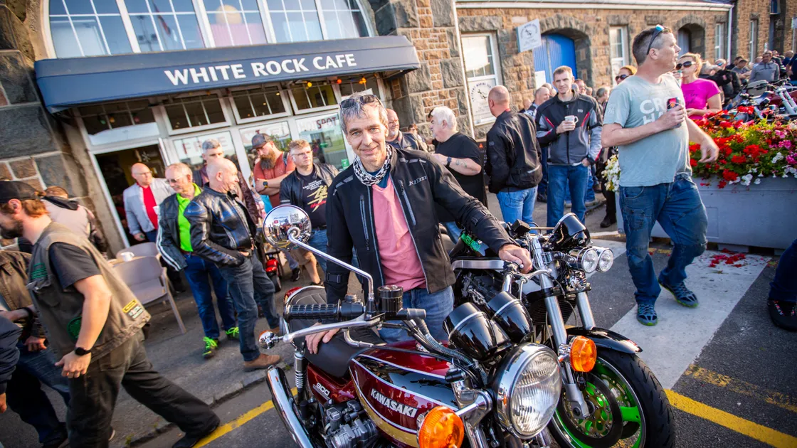 Allen Millyard came to Guernsey to support the most recent Greenman MCC bike night, bringing with him one of the bikes he has built to set world speed records. (Pictures by Sophie Rabey, 32406847)