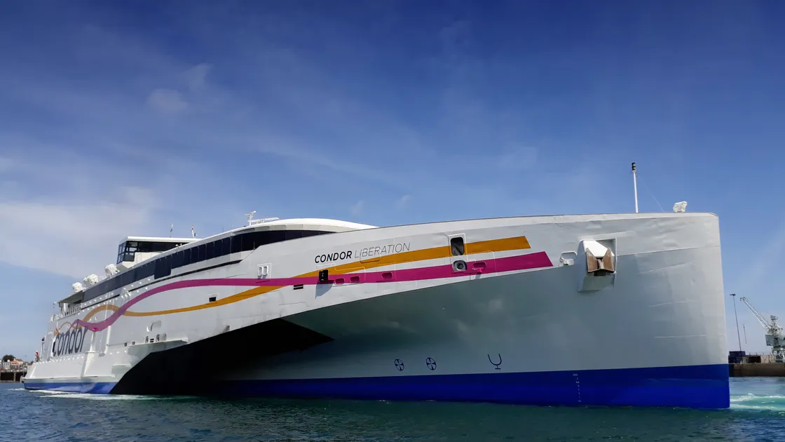 Condor Ferries manoeuvring in the harbour earlier this year. Picture by Peter Frankland. (25706069)