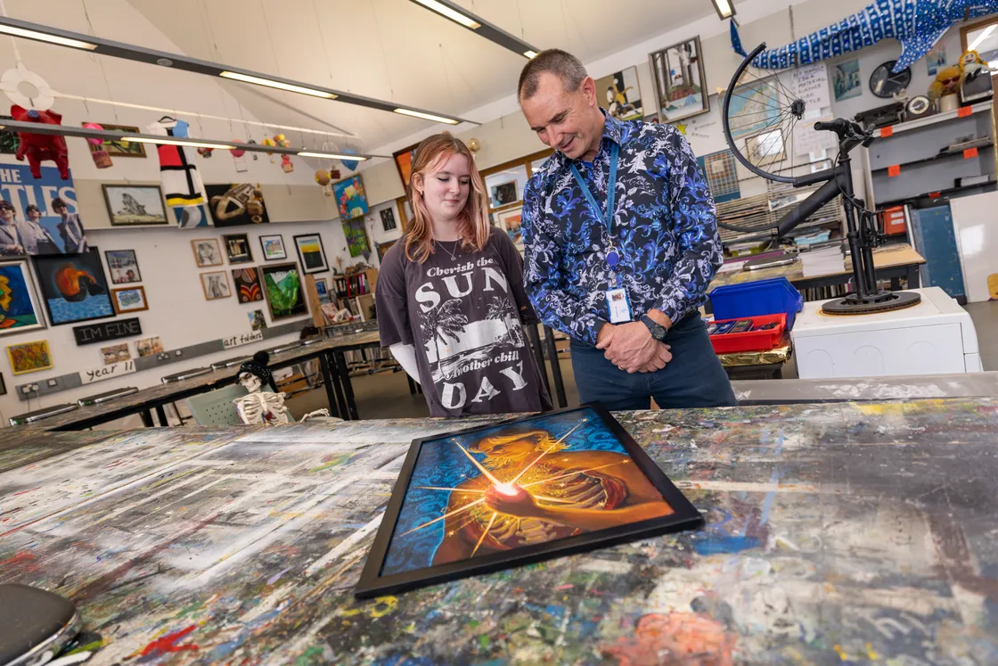 Francoise Bichard studied at Les Beaucamps High School with Rob Sweeney as her teacher.