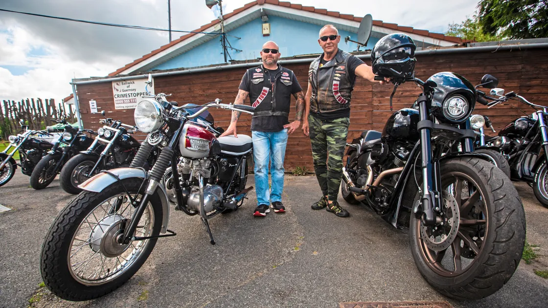 Full-Boar MC vice-president Shane Rosamond, left, and Phil Page, its sergeant at arms. (Picture by Peter Frankland, 33416668)