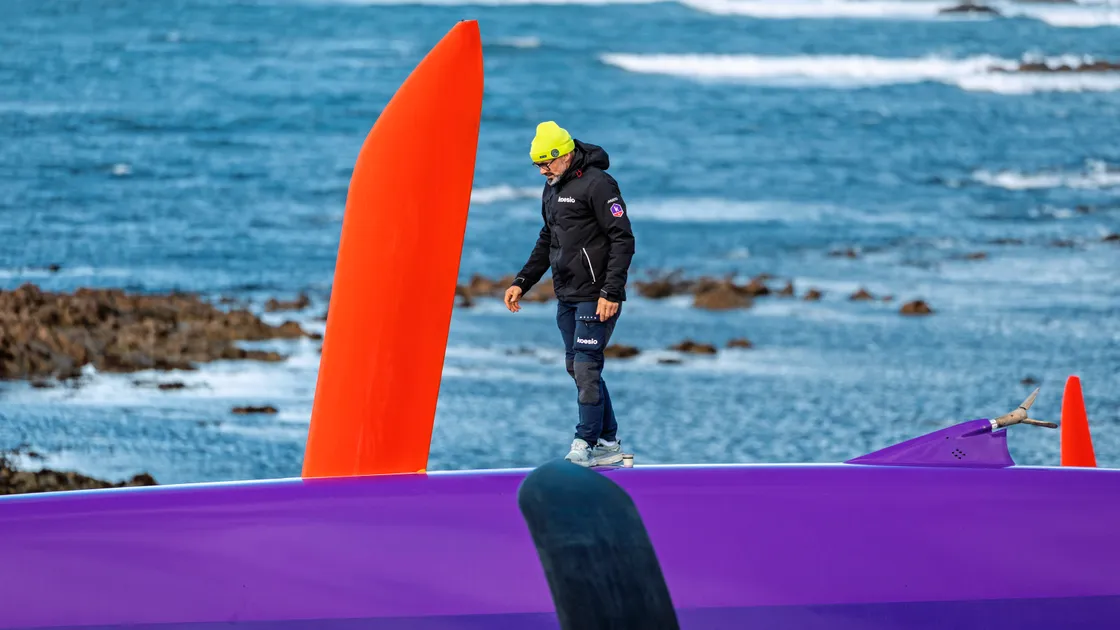 After being airlifted to France, the skippers, along with support crew, immediately caught the next ferry to Guernsey.