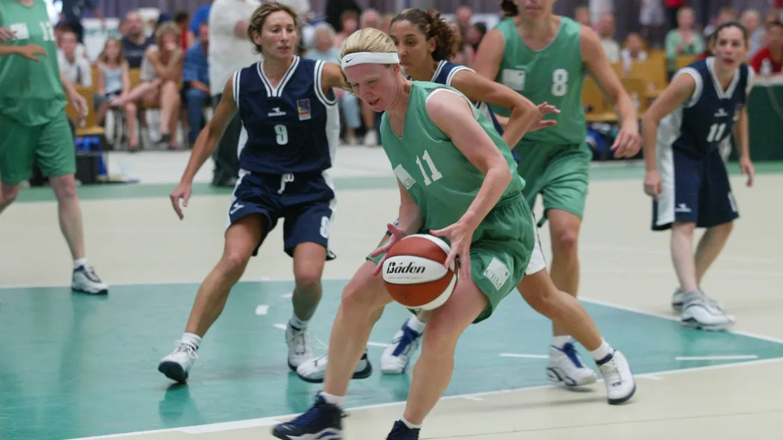Kath Guille winning gold in the Guernsey 2003 Island Games inspired Vikki to try out basketball