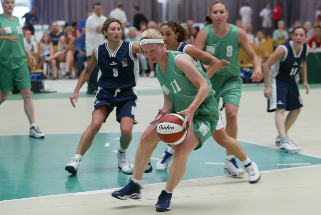 Kath Guille winning gold in the Guernsey 2003 Island Games inspired Vikki to try out basketball