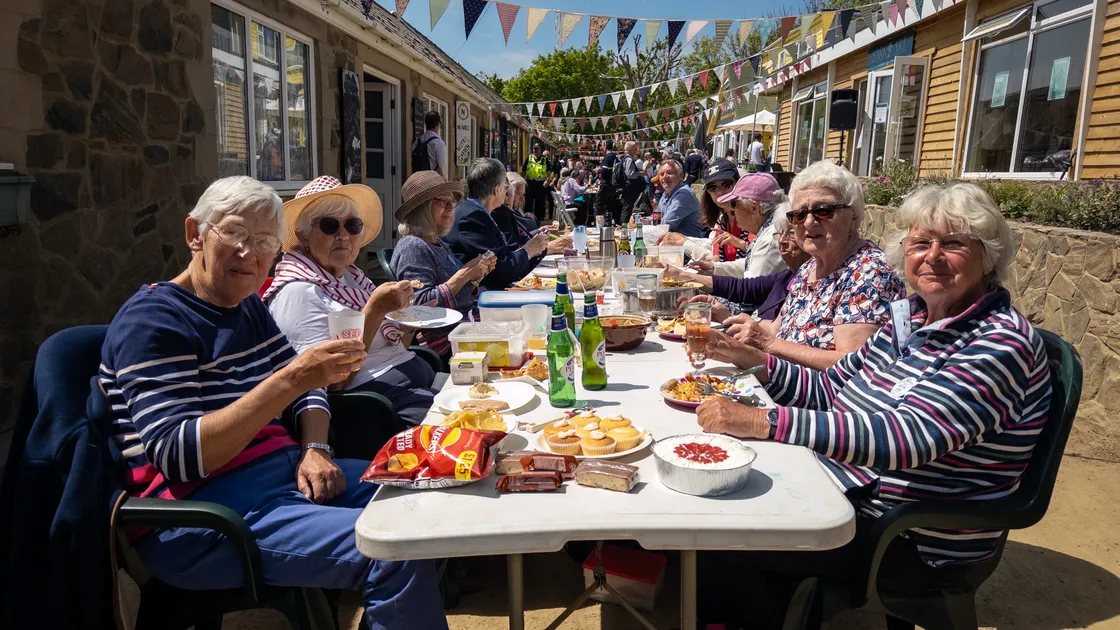 Sark’s community came together for a street party on the Avenue.