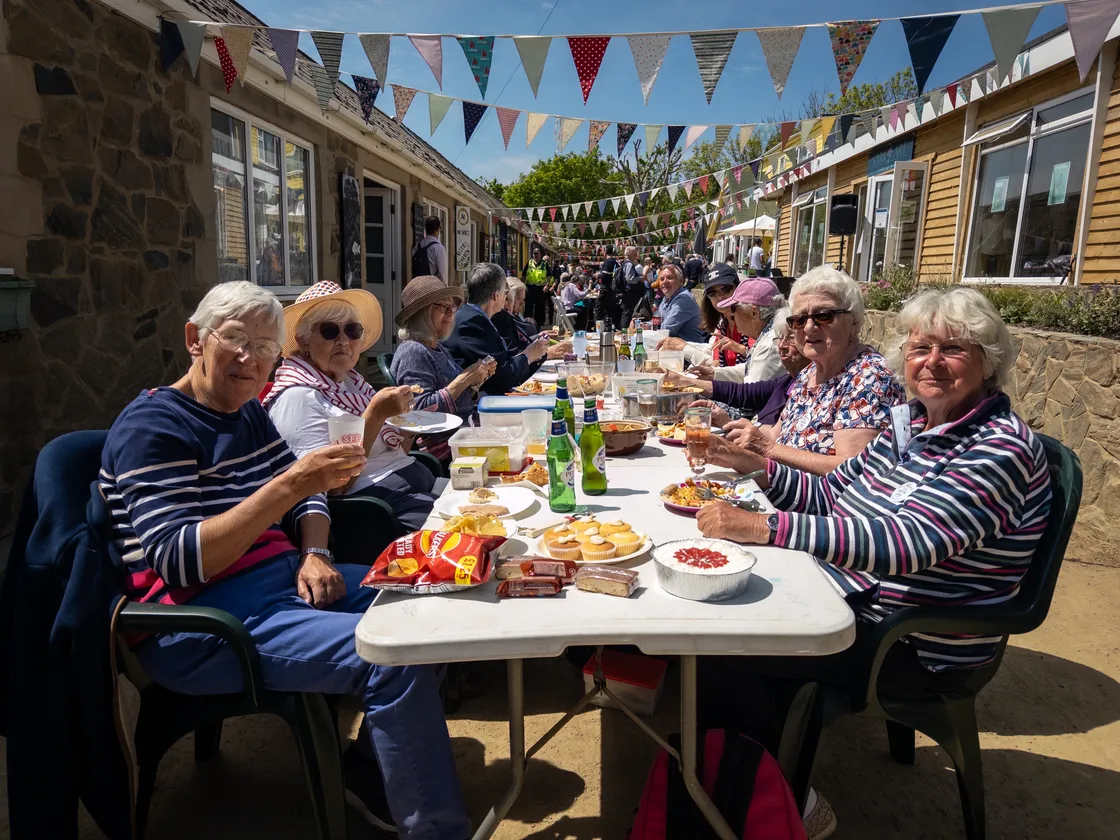 Sark’s community came together for a street party on the Avenue.