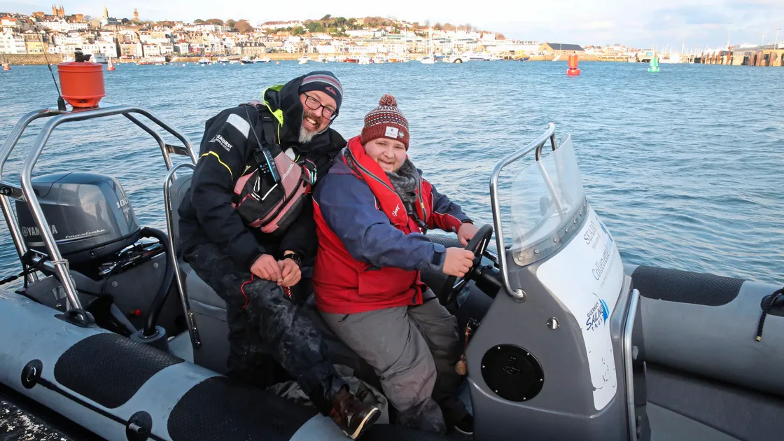 Richard Klein, principal at Guernsey Sailing Trust, with Matt Hale part of Sailability Sailors initiative. The trust is one of several organisations keen for the seafront enhancement project to include sports. (Picture by Adrian Miller, 23386478)
