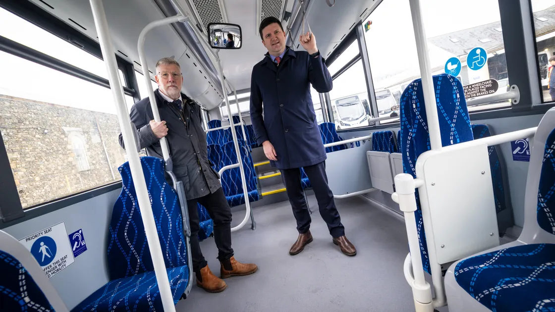Environment & Infrastructure president Adrian Gabriel, left, with Stagecoach MD Peter Knight. 		 (Picture by Peter Frankland, 34699585)