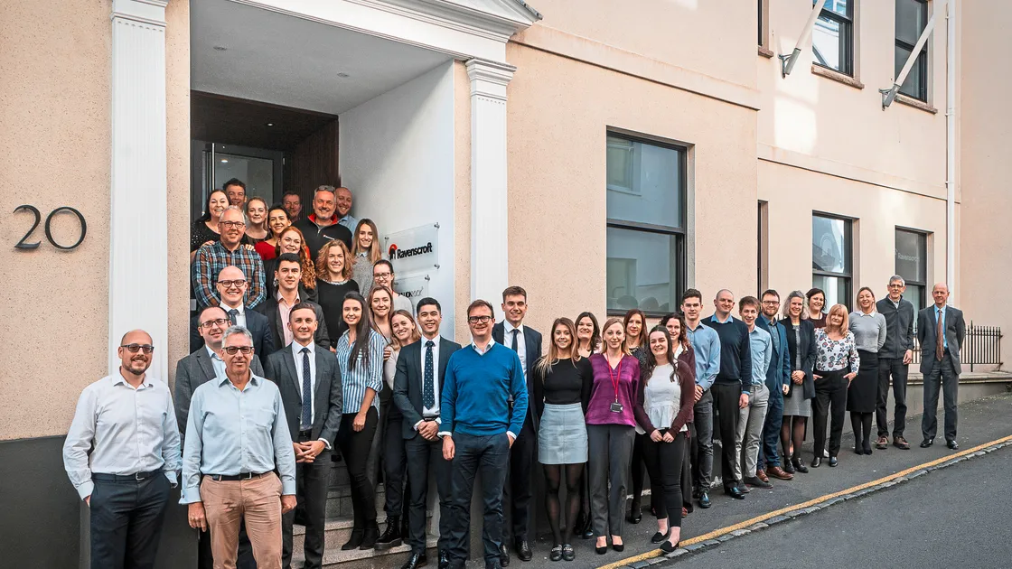 Ravenscroft staff outside their new headquarters in New Street. (24146672)