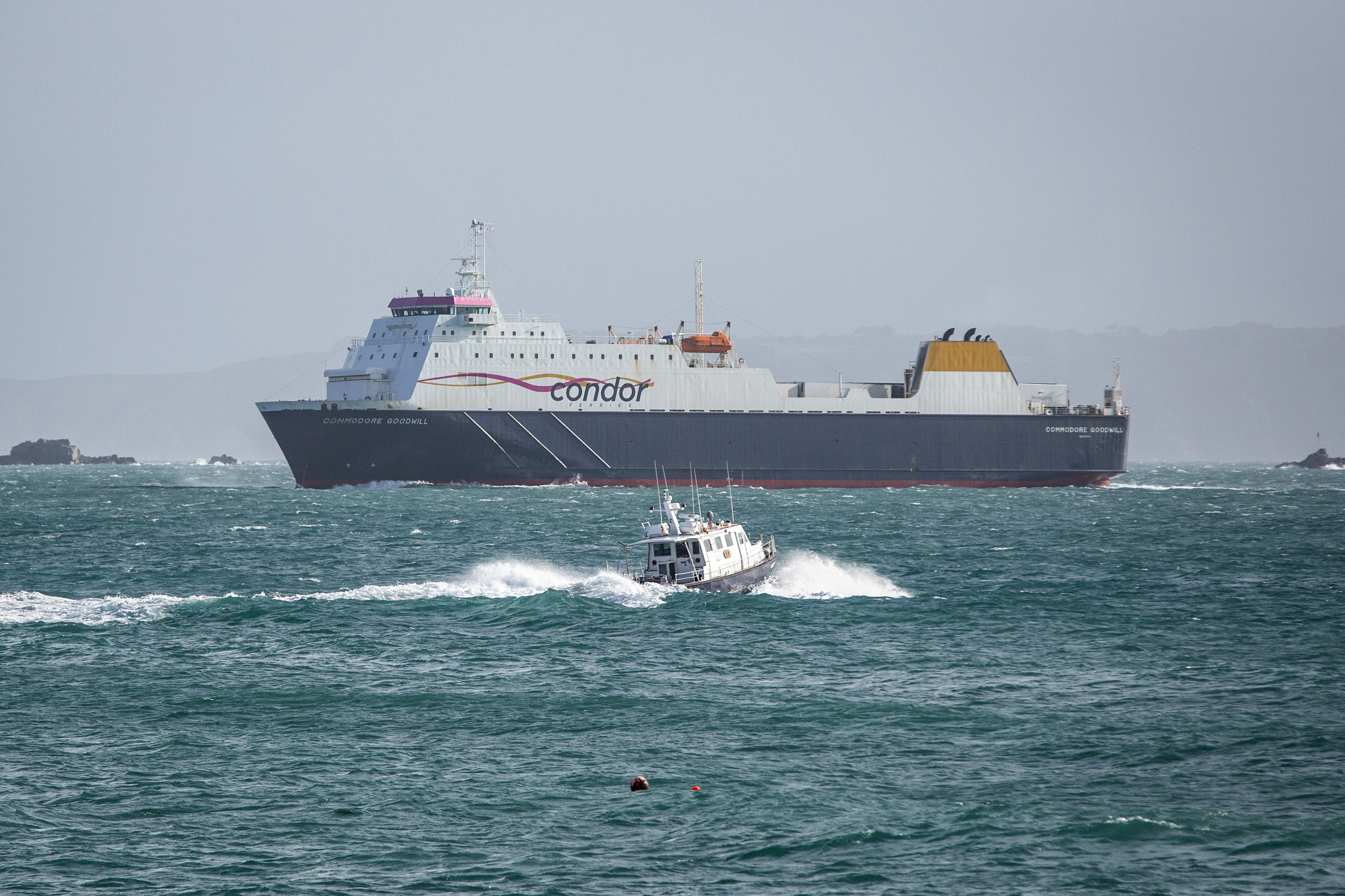 Former Commodore Goodwill ship catches fire off Isle of Wight