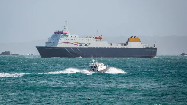 Former Commodore Goodwill ship catches fire off Isle of Wight