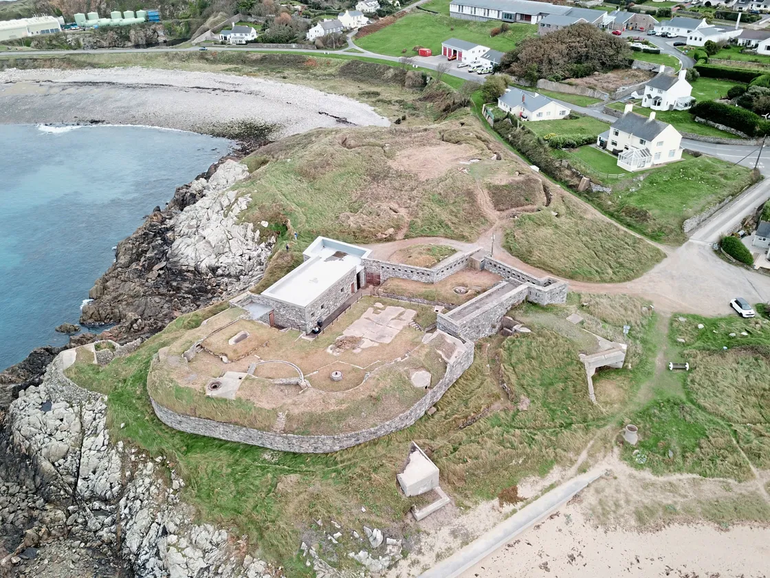 The clearance work at Doyle's Battery has exposed Second World War trenches opposite the main entrance. (30543820)