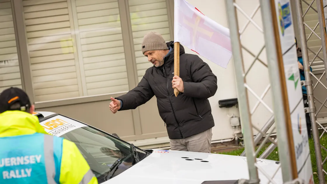 Andy Priaulx got the rally under way at the ceremonial start at the Peninsula
