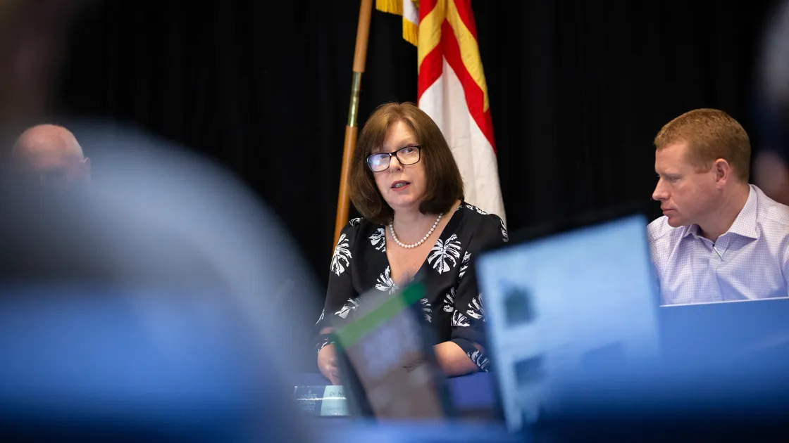 Yesterday’s Covid press conference was held in the Candie Lecture Theatre. (Picture by Peter Frankland, 29750333)