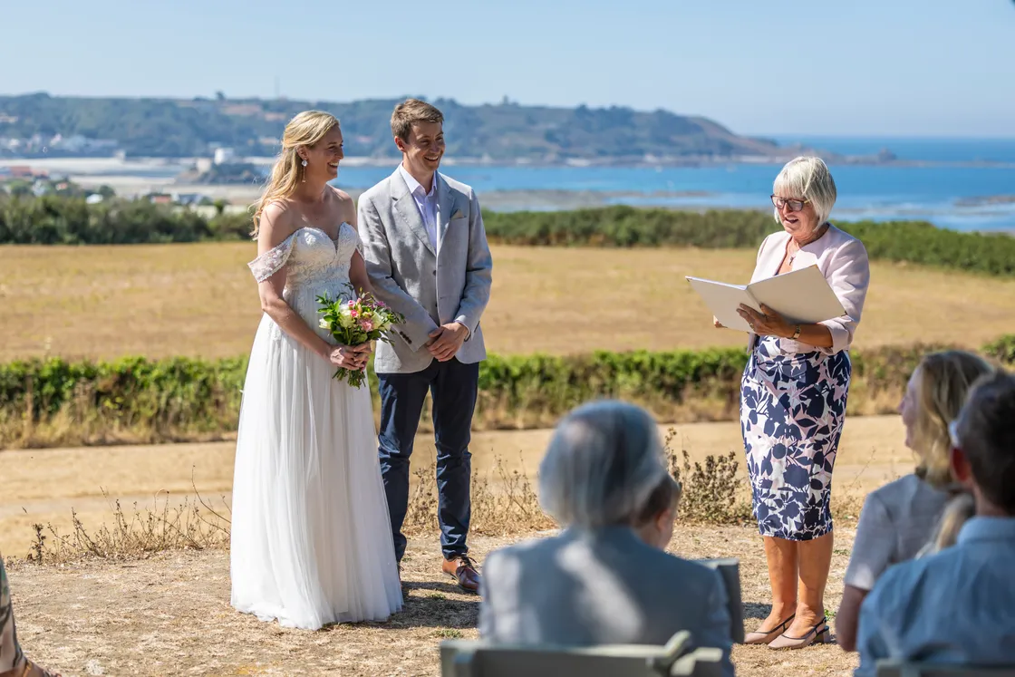 The new Mrs Fryer grew up in Guernsey, before leaving to attend university in England, where she met Mr Fryer – an engineer for McLaren.