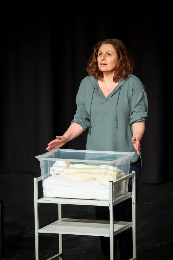 Nikki Becker, seen here performing a scene from David Almond’s Skellig in 2023, says she relishes the whole process of choosing a class, researching a script, self-directing and then performing.