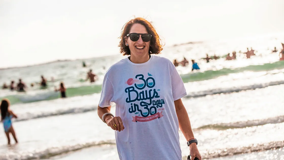 Liz Stonebridge, fundraising administrator for Les Bourgs Hospice, which is the beneficiary of 30 Bays in 30 Days. (Picture by Sophie Rabey, 33383875)