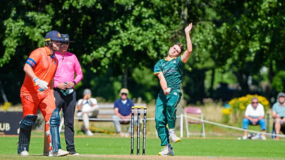 Guernsey U19 captain Charlie Forshaw in action for the seniors last month.