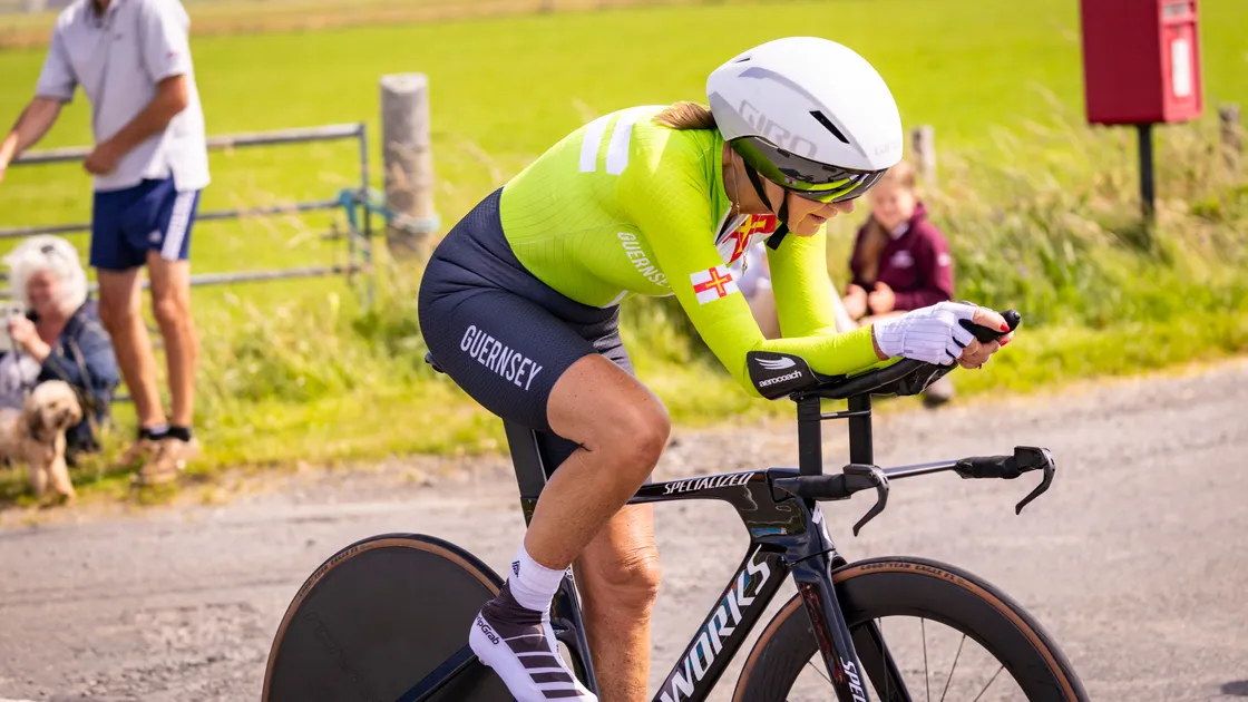 More than 30 years after representing Guernsey in volleyball, Andrea Nightingale is back competing in cycling.