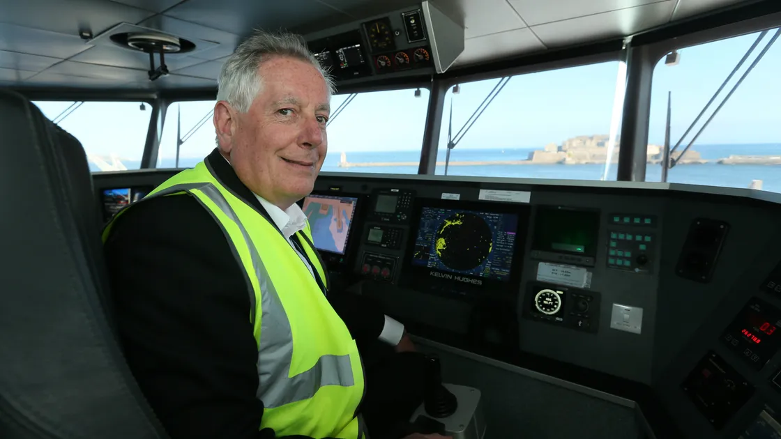 Condor CEO Paul Luxon on board Condor Liberation. (26357685)