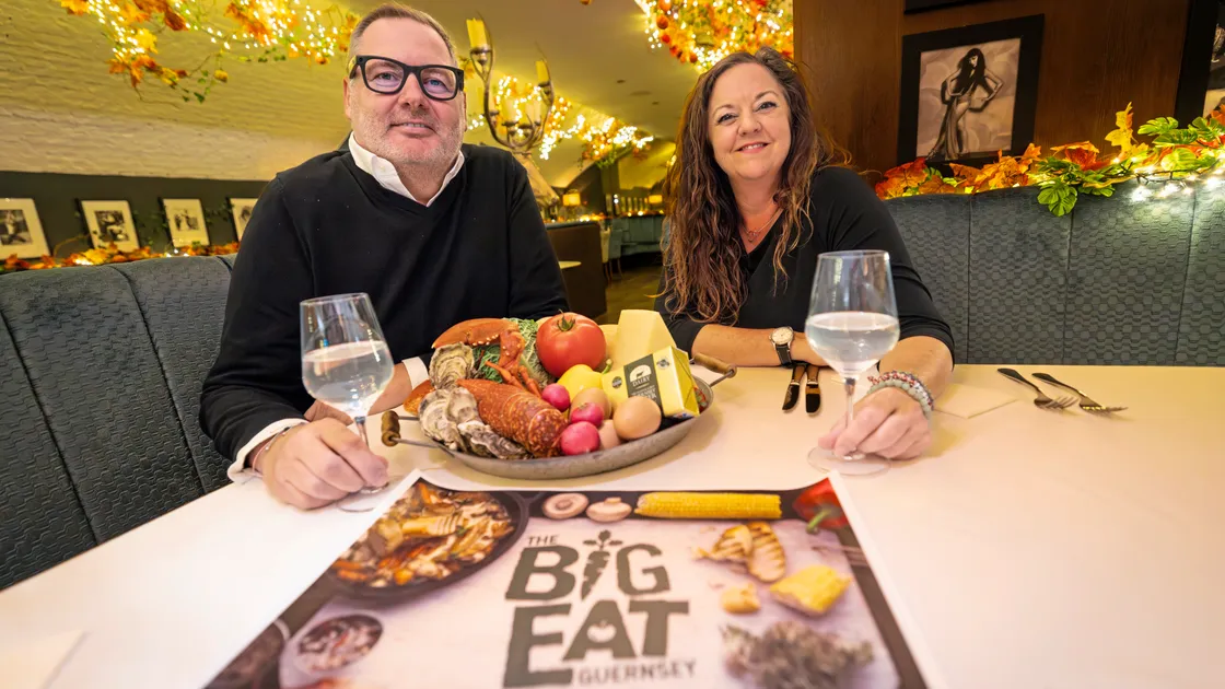 Balthazar owner Steve Le Poidevin and Zoe Gosling from Visit Guernsey