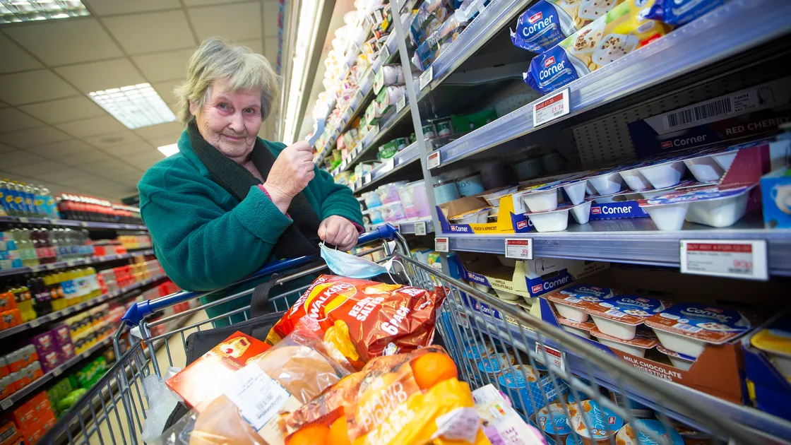 Ron Short Centre bus service user Beryl Le Moigne doing her shopping. (Pictures by Peter Frankland, 31676897)