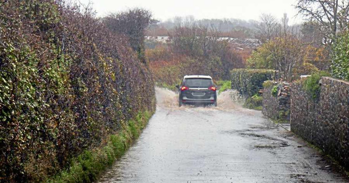 Rainfall yesterday almost equalled whole of December's