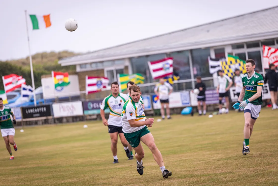 As well as the national flag of Ireland, flags representing Irish counties were also flying pitchside at Port Soif. (34784024)