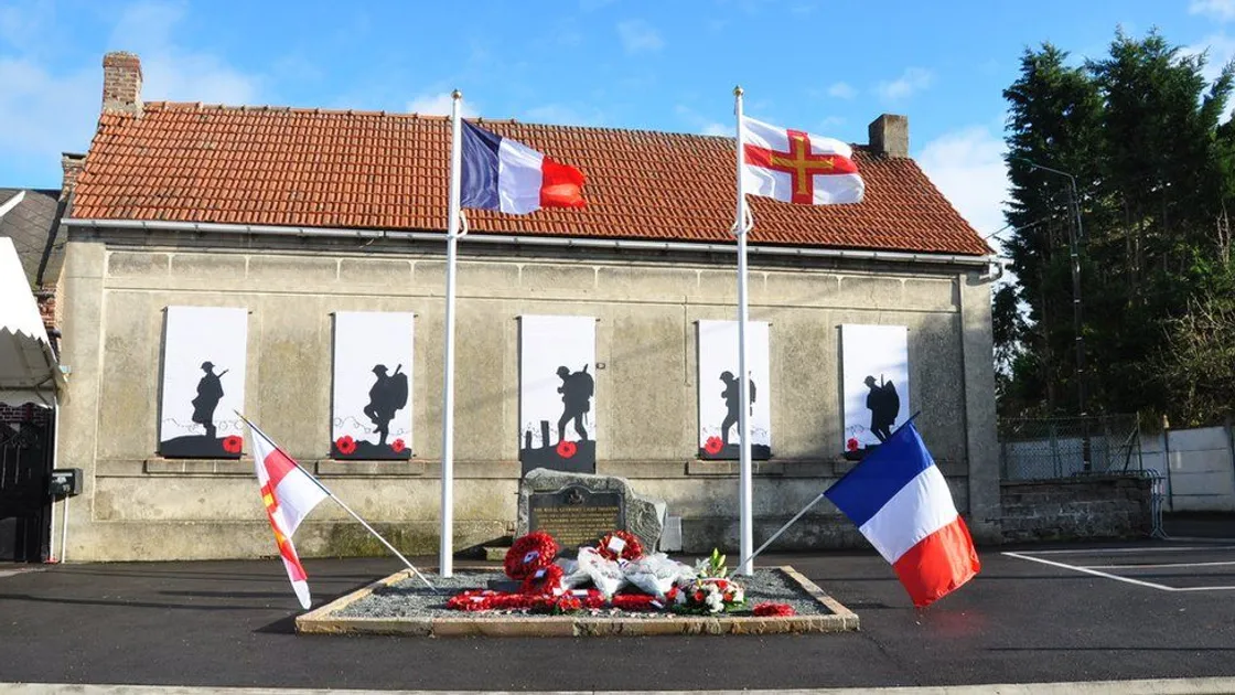 16, La Rue Verte, Masnieres, where many Guernseymen sheltered during the battle for the town, where 453 were lost, missing and wounded. 	 													 (34787358)
