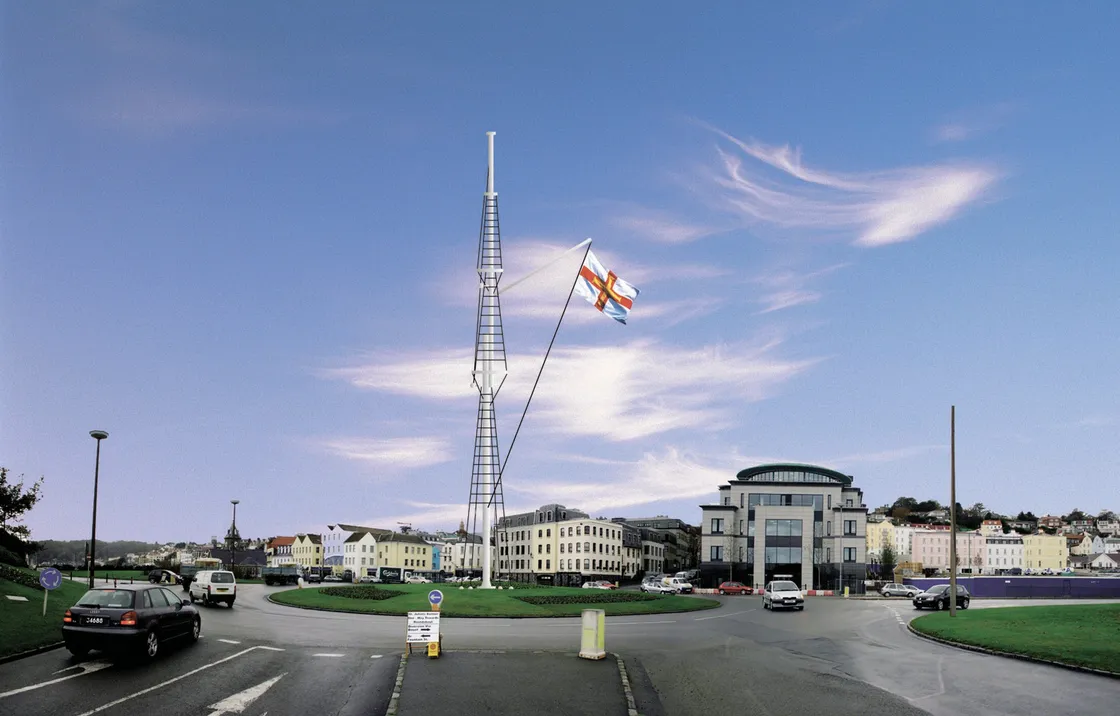 An artist‘s impression of the proposed mast, published in 2004.