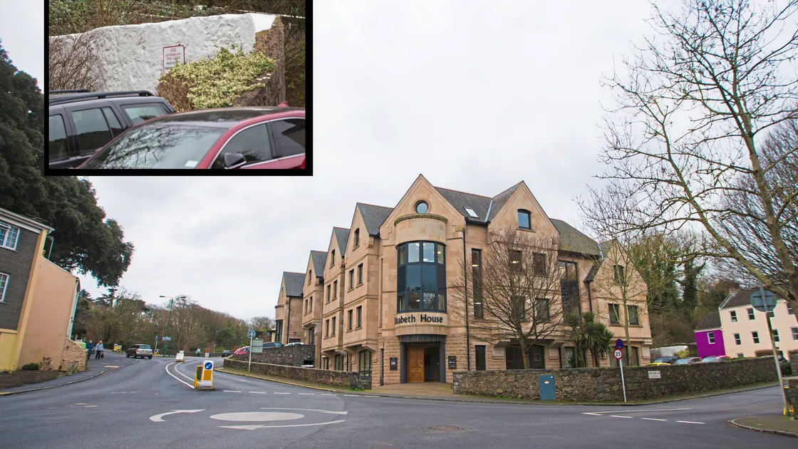 Signs warning people who parked illegally at Elizabeth House in St Peter Port that they could be fined £50 have had no legal standing since 2000 because the terre a l’amende had lapsed. (Picture by Peter Frankland, 23583768)