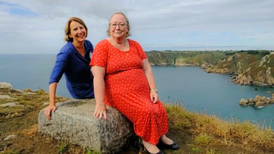 Women in Public Life chairwoman Shelaine Green, left, with Jackie Weaver during her visit to Guernsey in September. (Picture by Jackson Chambers Photography)