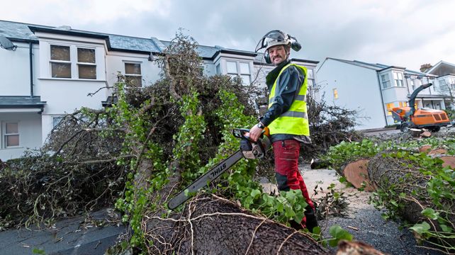 Clean-up operation begins in aftermath of Storm Goretti