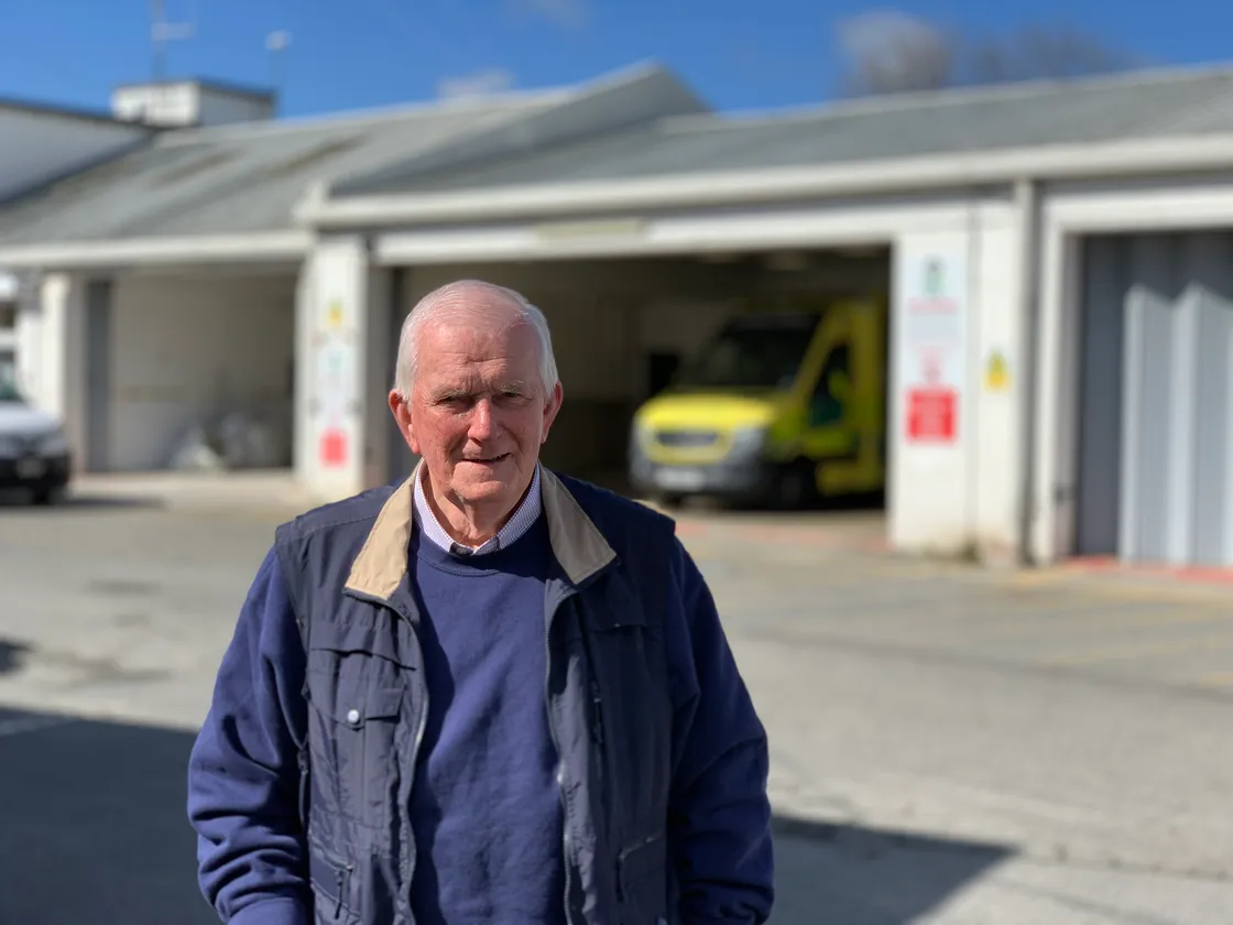 Gary at his family’s old home of La Motte, Le Rohais, where his father’s St John Ambulance and Rescue Service remains to this day