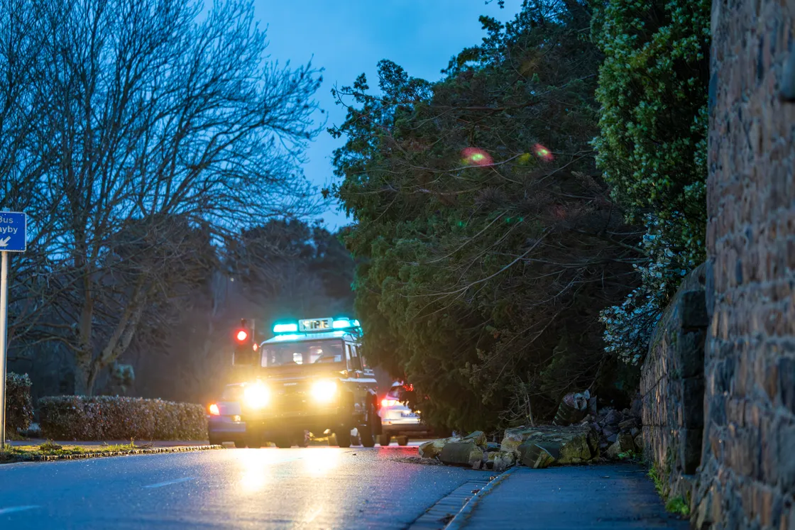 Winds of almost 84mph were recorded at the airport, however senior meteorological officer Adam Heaume said this was probably not the true picture