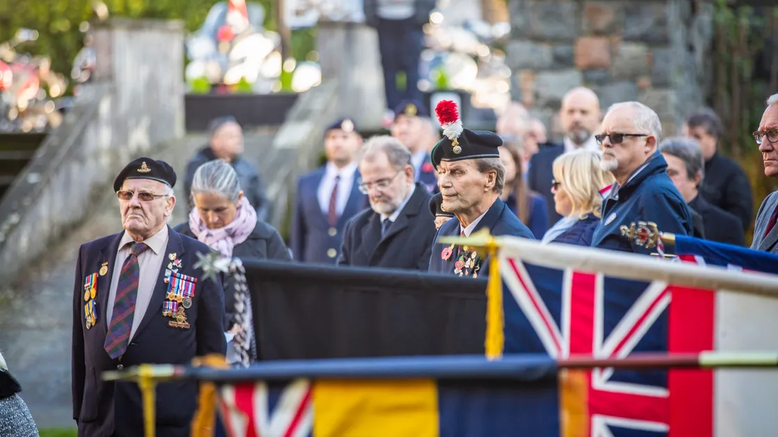 The Royal Guernsey Light Infantry Memorial Day Service at the Sunken Gardens yesterday. (Pictures by Sophie Rabey, 28962913)