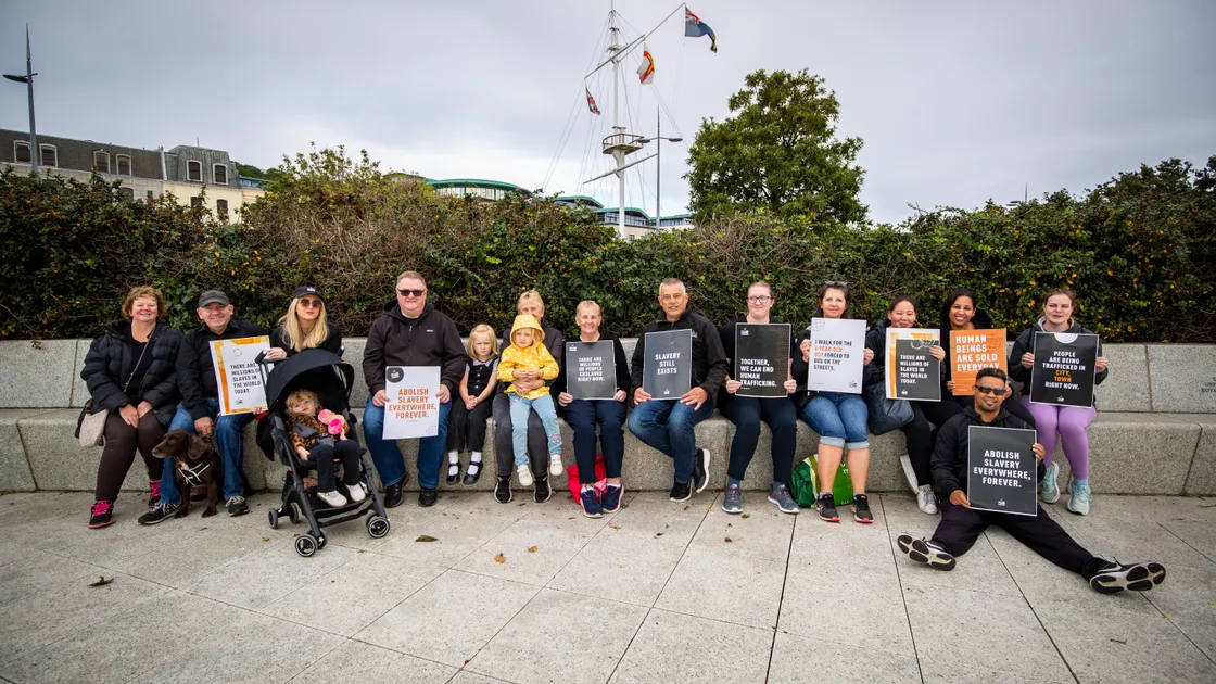 The Walk for Freedom 2023 started at the Liberation Monument and ended at Delancey Elim Church. The A21 global event is to raise awareness of human trafficking and helping to abolish slavery in the world. (Picture by Sophie Rabey, 32627264)