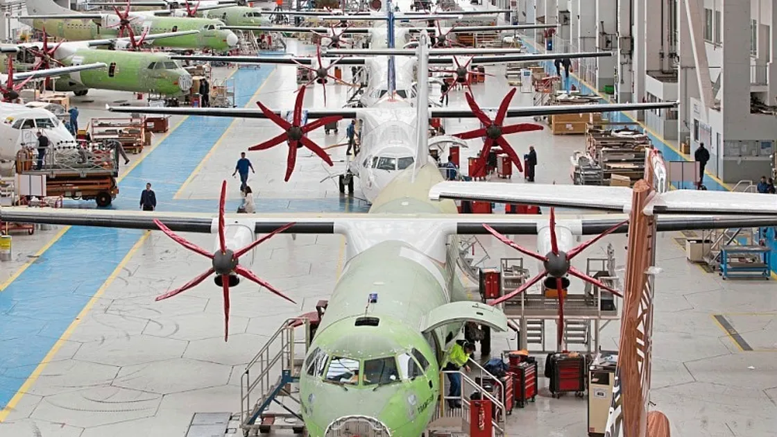 Production of new ATR planes which Aurigny are considering purchasing.