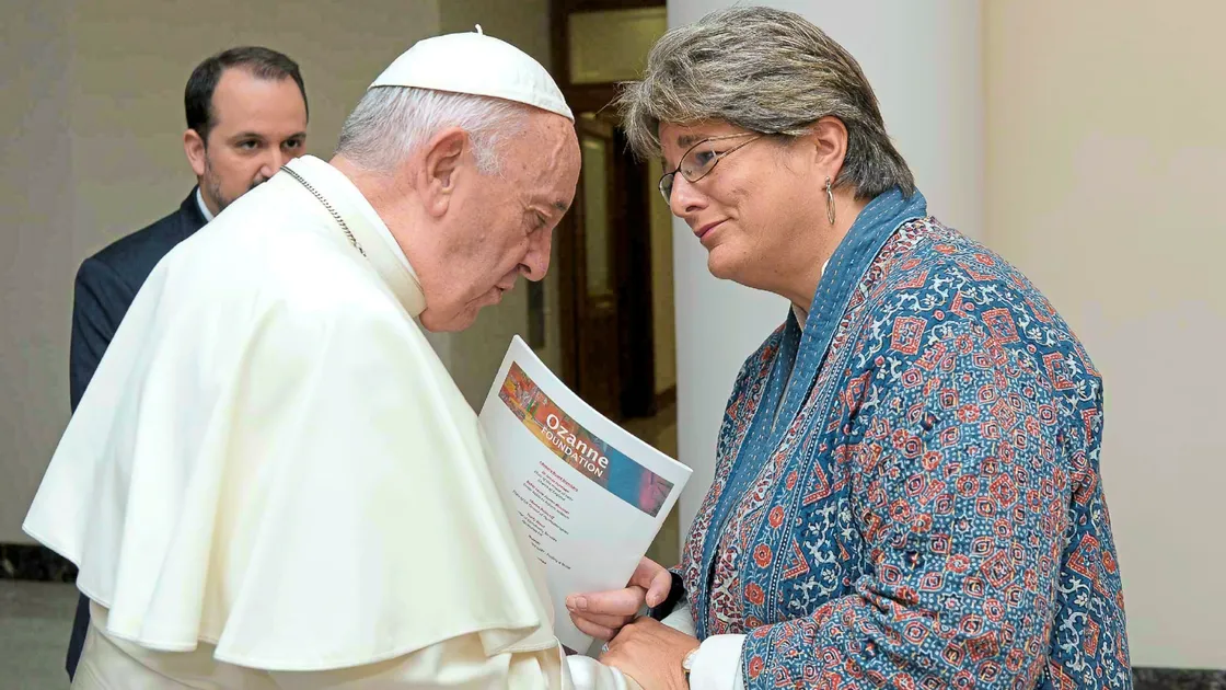 Jayne met the late Pope Francis in November 2019