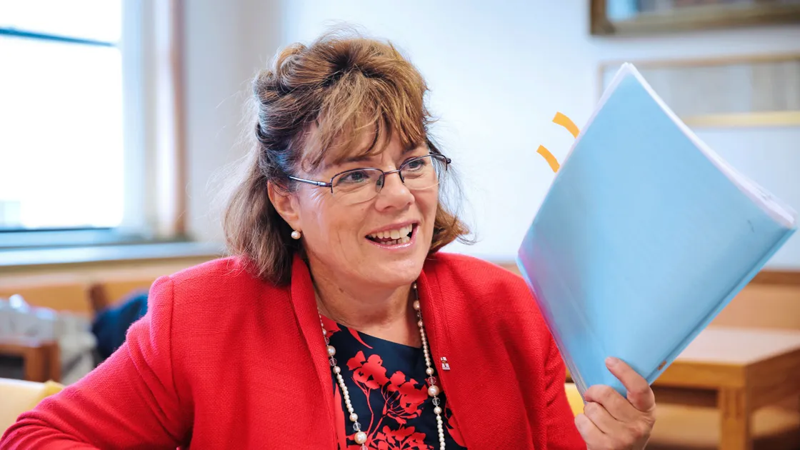 Employment & Social Security president Deputy Michelle Le Clerc has warned that the fund which pays the old age pension could run out by 2046 so contributions might need to increase.                                                            (Picture by Adrian Miller, 19503646)