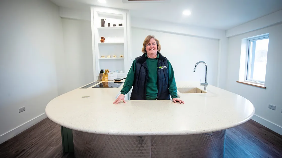 Karen Blanchford in one of the life skills rooms. (Pictures by Peter Frankland, 32945230)