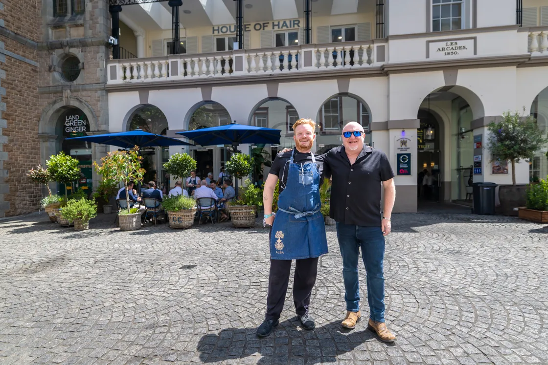Billy Etheridge, left, head chef, and David Matheson, owner of Alba. 