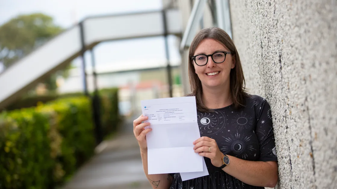 20 years on, Mim Batiste secured the GCSE maths pass she always felt she missed out on through night school. (Picture by Peter Frankland, 32457874)