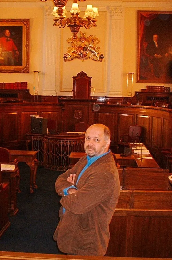 David in 2006 in the main Royal Court room. (Picture supplied)