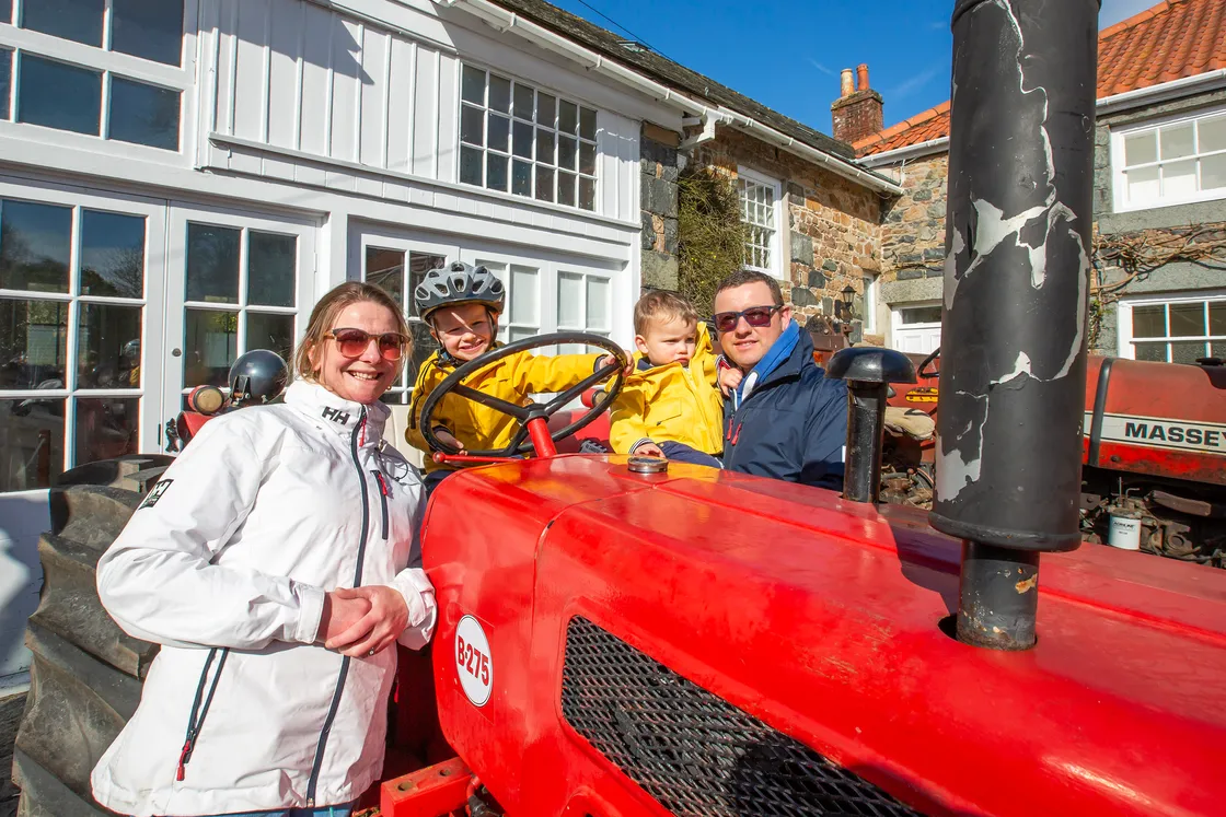 Jo and John Jennings with their sons Jacob, 4, and Jack, 1, at Saumarez Park. (Picture by Karl Dorfner, 33087418)