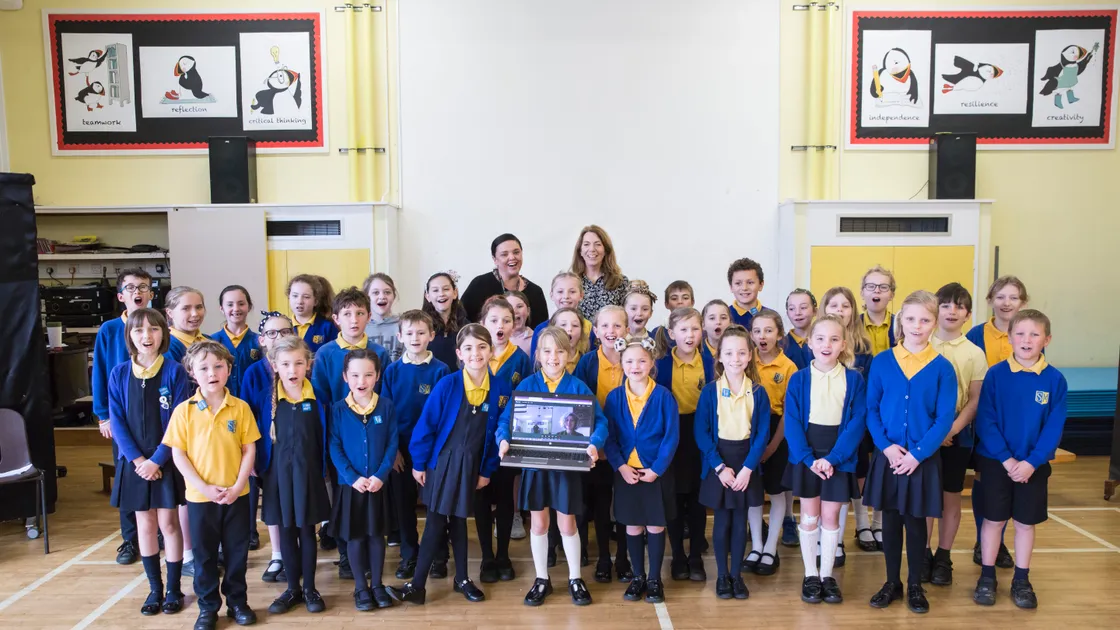 Earlier this year, St Martin’s Primary School signed up to become a Rights Respecting School. The children are on a video link with south west advisor Jilly Hillier. (Picture by Adrian Miller, 28999428)