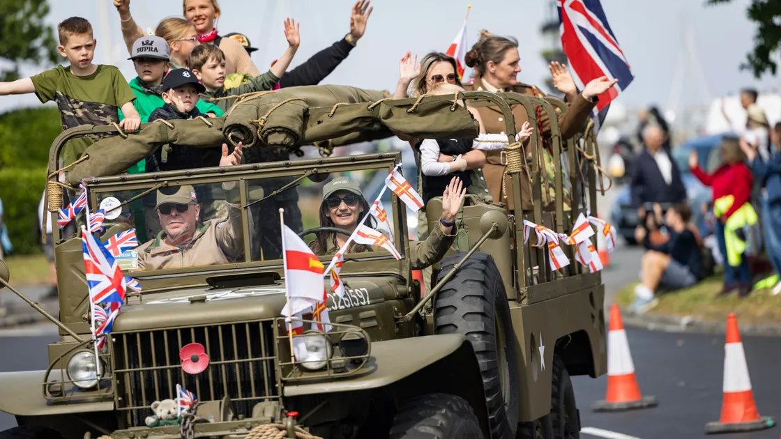 The cavalcade brought plenty of Liberation cheer as it wound its way from Torteval to Town.