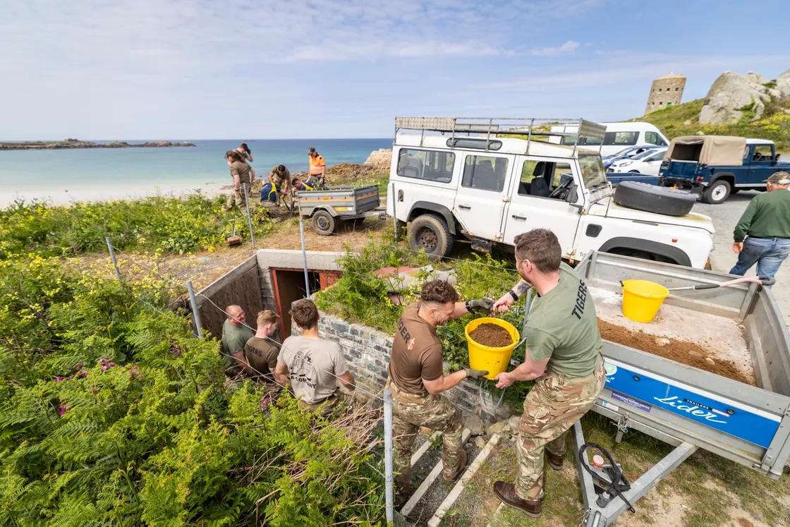 All work carried out by Festung is done by volunteers, so the support of the Princess of Wales Royal Regiment was very welcome.