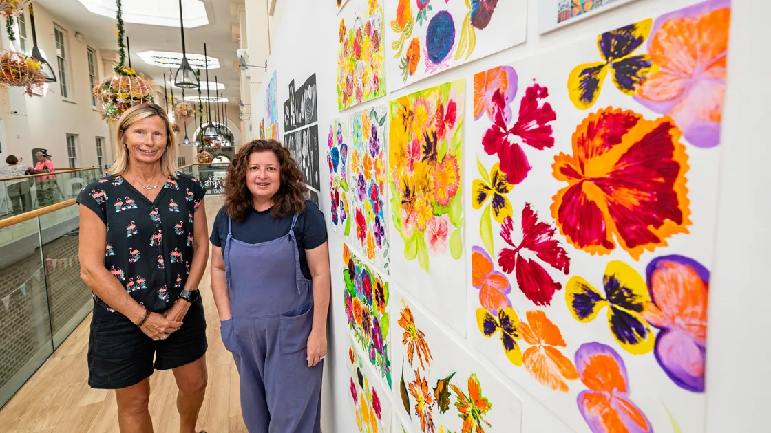 L-R: Jo Hollyer-Hill and artist Olympia McEwan.