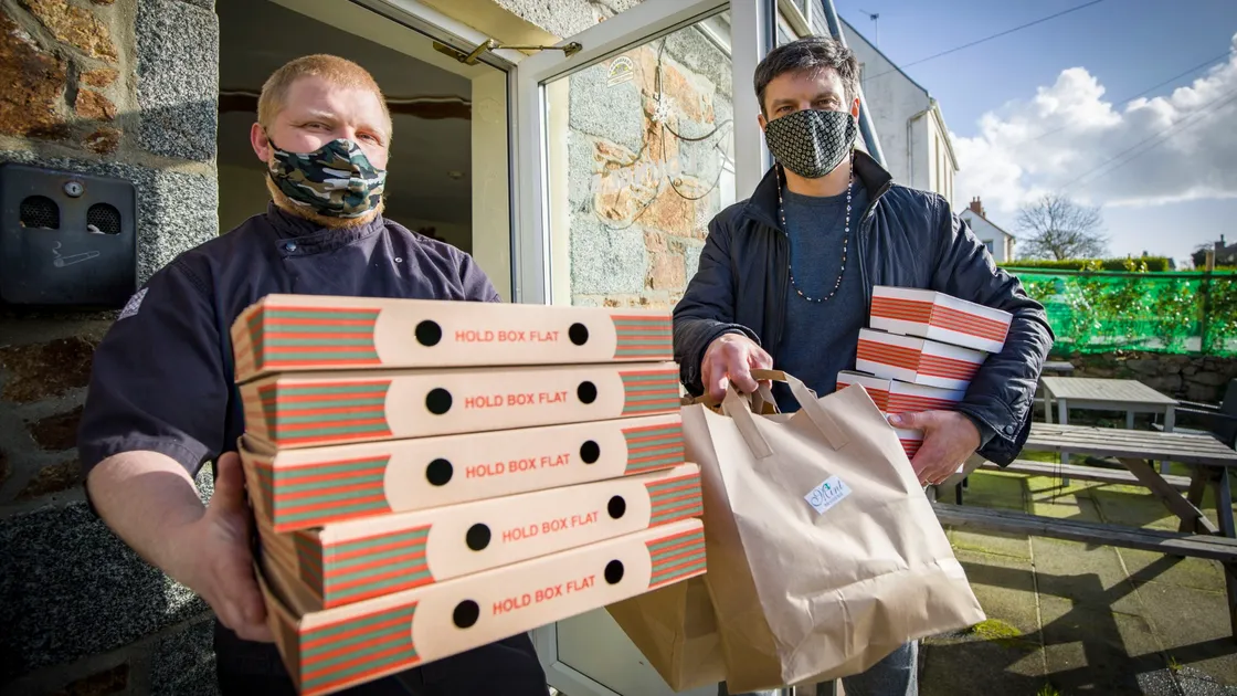 Mint at The Last Post are happy to be opening for takeaway business on Monday following the easing of lockdown restrictions, Chef Przemek Korek is on the left with manager Tomas Gudelis. (Picture by Sophie Rabey, 29258068)