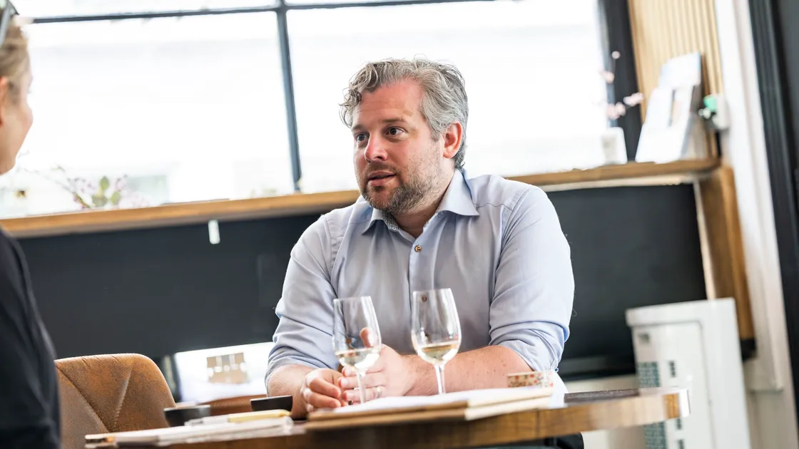 Ben Hall, pictured, and his wife, Cait McMahon opened their unique rice wine tasting bar and retail spot in September 2024.